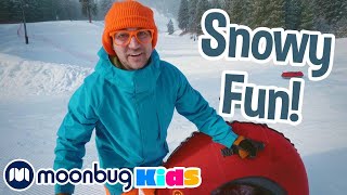 Blippi Goes Snow Tubing  Fun Winter Videos for Kids  Blippi  Leavenworth Ski Hill [upl. by Allicserp]