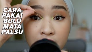 How to Apply False Lashes  Cara Pakai Bulumata Palsu  Kiara Leswara [upl. by Studnia]