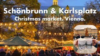 Vienna vlog  Christmas Market at Schönbrunn amp Karlsplatz Christmas Market [upl. by Sadler]