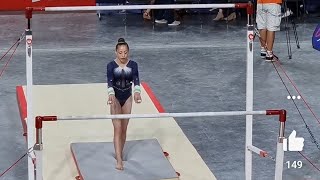 Kaylia Nemour  Barres  67 Difficulty Uneven bars FinalChampionnats France Élite Gymnastique 2021 [upl. by Didi586]