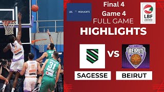 Sagesse vs Beirut Full Game Highlights Final 4 Game 4 20232024 [upl. by Witty]