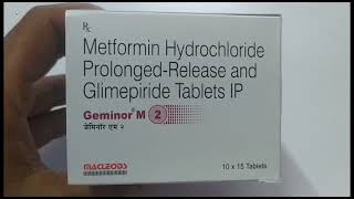 Geminor M2 Tablet  Metformin Hydrochloride and Glimepiride Tablets  Geminor M2 Tablet Uses Dosage [upl. by Materse608]