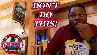 Crews Cup Lounge mistakes 🧭 Disney World Yacht Club resort food review [upl. by Shiff]