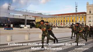 Fuzileiros no desfile de encerramento dos 700 anos [upl. by Buff768]