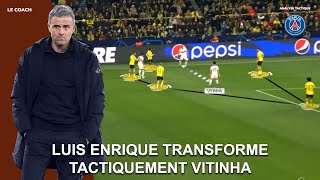 Luis Enrique positionne Vitinha en milieu défensif pour améliorer le jeu du PSG I Vitinha évolue [upl. by Yroj716]