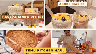 Easy Summer Recipe 🫕🍨 TEMU KITCHEN HAUL 🛒🛍️  ABODE DIARIES [upl. by Frans]