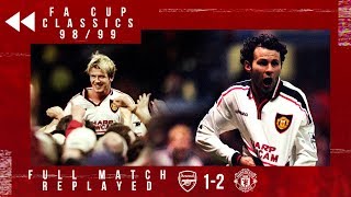 FULL MATCH REPLAYED 1999 FA Cup SemiFinal Replay  Arsenal 12 Manchester United [upl. by Lavena]