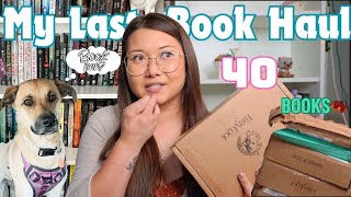 Last HUGE Unboxing Haul 40 Books Before My Book Buying Ban  Bookoutlet Pango Mercari and Amazon [upl. by Nnylrats559]