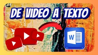 Como obtener TEXTO transcrito de un video de Youtube [upl. by Derrick983]