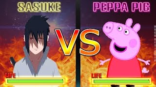 RAP SASUKE VS PEPPA PIG 2 [upl. by Willdon]