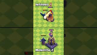 clashofclans coc cocshorts shorts coctrend barbarian wizard archer hog monolith inferno [upl. by Ishmael]