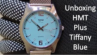 Unboxing HMT Plus JGSS 07 Tiffany Blue Quartz Analog Watch [upl. by Noirb35]