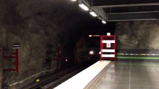 Tunnelbana  Stockholm subway C14  Västra skogen HD [upl. by Glynnis]