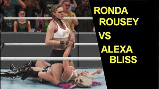 WWE 2K19 Ronda Rousey vs Alexa Bliss [upl. by Anaihk566]