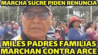 MARCHA MULTITUDINARIA EN SUCRE DONDE PADRES DE FAMILIAS RECHAZAN INCREMENTO PRECIO PASAJES [upl. by Einnob803]