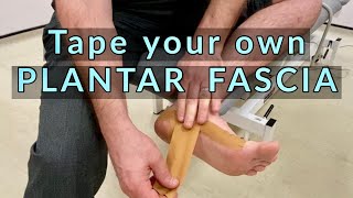 Kinesiology Taping for Plantar Fasciitis  How To Tape The Foot For Plantar Using K Tape [upl. by Menendez]