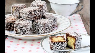 Lamington Cake  Australia traditional Chocolate cake [upl. by Anomis847]