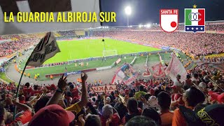 UN PARTIDO CON LA GUARDIA ALBIROJA SUR LA BARRA DE INDEPENDIENTE SANTA FE  ESTADIO EL CAMPIN [upl. by Cami]