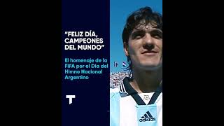 El emotivo homenaje de la FIFA por el día del Himno Nacional Argentino [upl. by Sieracki]