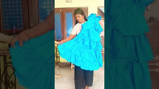 Old saree to party wear dress 👗🤩partywear outfitfashiontrends viralvideo shorts bestmoments [upl. by Latreshia]