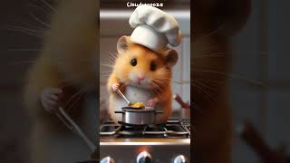 🐹 Adorable Hamster Cooking in the Kitchen 🍳CuteHamster HamsterCooking PetFun TinyChef cute [upl. by Swetlana734]