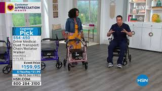 Drive Medical Duet Transport ChairRollator Walker [upl. by Eanil]