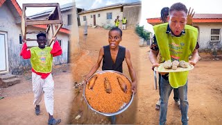 Little kid turns stone and sand to rice and turkey 😱 [upl. by Ecnarrat]