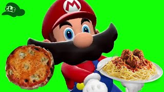 Pizza Pasta with SMG4 Mario The ORIGINAL green screen [upl. by Aizatsana394]