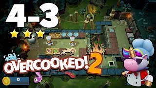 Overcooked 2 Level 43  3 Stars Single Player [upl. by Adnilav]