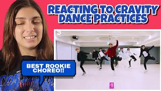 CRAVITY DANCE PRACTICES BREAK ALL THE RULES JUMPER CLOUD 9 FLAME ETC  REACTION [upl. by Yrennalf]