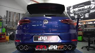 VOLKSWAGEN GOLF R MK75 IPE EXHAUST  ORIGINAL VS IPE EXHAUST [upl. by Otrebcire133]