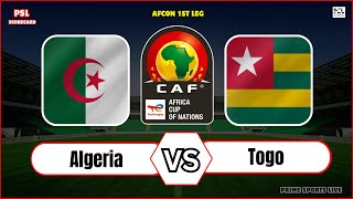 Togo vs Algeria  Africa Cup of Nations 2024  CAF AFCON  Football Live Score Update [upl. by Daryle]