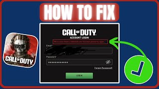 Fix quotWere sorry those credentials are incorrect please try againquot on Call of Duty Warzone Mobile [upl. by Hjerpe281]