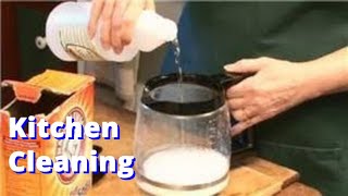 Kitchen Cleaning  How to Use Vinegar to Clean Coffee Pots [upl. by Auohs]