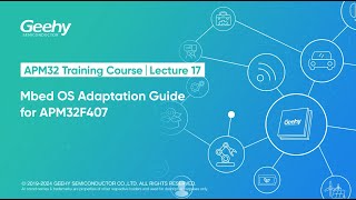 APM32 Training Course  Arm Mbed OS Adaptation Guide for APM32F407 [upl. by Ettessil498]