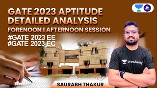 GATE 2023 APTITUDE  EE  EC  Detailed Analysis I Forenoon I Afternoon Session [upl. by Llerrat]