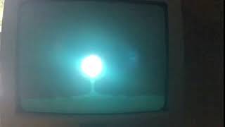 Slow motion of turning off TV with cathode ray tube [upl. by Sall162]