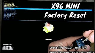 How to Reset and Restore X96 mini Tv Box Android 601 Smart BOX TV 2GB RAM 16GB ROM [upl. by Arezzini]