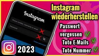 InstagramKonto wiederherstellen Passwort vergessen inaktive EMail [upl. by Beau521]