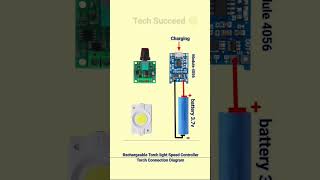 Rechargeable Torch light Speed Controller Torch Connection Diagram simplecircuit circuitdrawing [upl. by Karyn557]