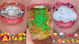 1 Hour Sleep Relax Study Satisfying ASMR Eating EMOJI FOOD CHALLENGE Mukbang 먹방 [upl. by Eerual]