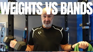 ARM WORKOUT WEIGHTS Vs RESISTANCE BANDS FACEOFF [upl. by Armbrecht]