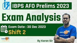 IBPS AFO Exam Analysis 2023  IBPS AFO 30 Dec Shift 2 Exam Analysis 2023  IBPS SO Asked Questions [upl. by Areta]