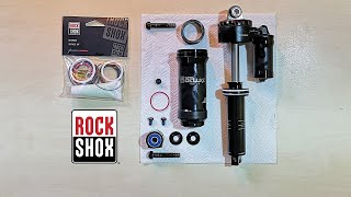 Rockshox shock service  50 hour air can service [upl. by Marlette]