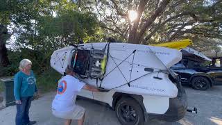 How to use the Thule Hullavator Pro Roof Rack to Haul Kayaks amp Canoes [upl. by Tut]