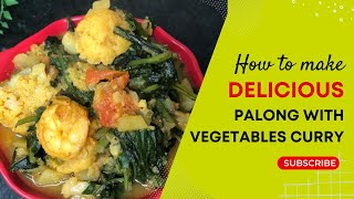 পালং শাক দিয়ে ফুলকপি তরকারি I Palong Shak  Spinach Recipe  Bangladeshi Style Spinach Curry [upl. by Lash]