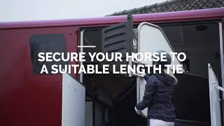 Travelling your horse in a horsebox or horse trailer [upl. by Bixby]