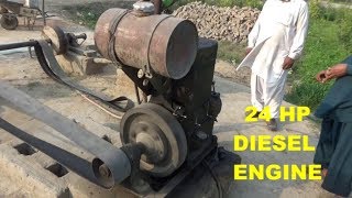 24 HP Double Cylinder Diesel Peter Engine old Engine [upl. by Hylan]