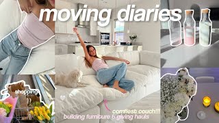 moving diaries♡cloud couch living room  decorating move in vlog 3 [upl. by Gardal]