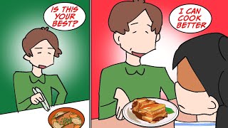 Heres what happened when my boyfriend judged my food Manga Dub [upl. by Nivek]